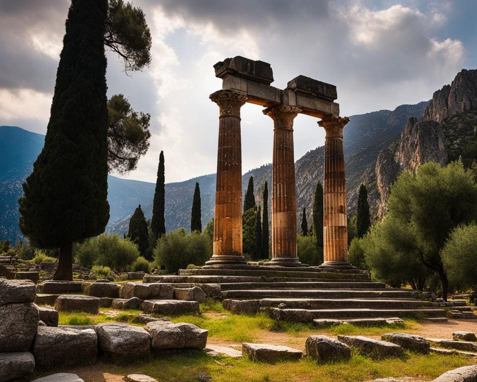 oude ruïnes van Delphi