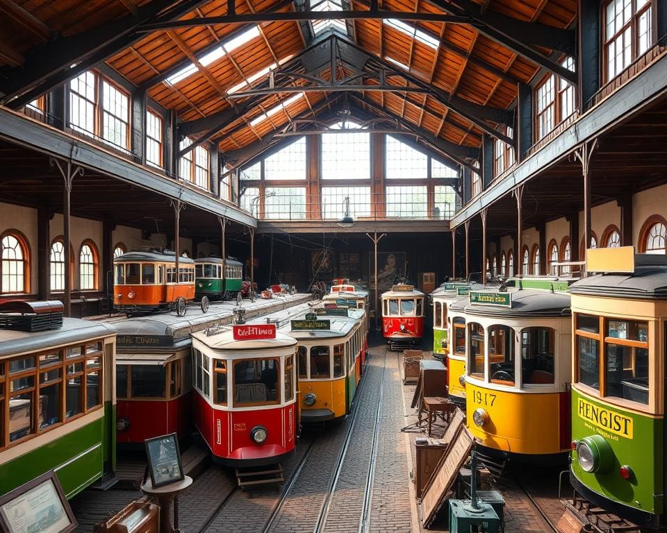 Bezoek een historische tramremise vol nostalgische voertuigen