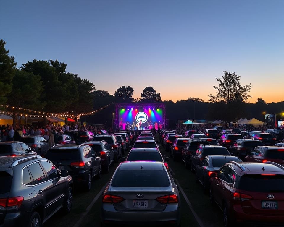 Ga naar een drive-in concert voor een unieke ervaring