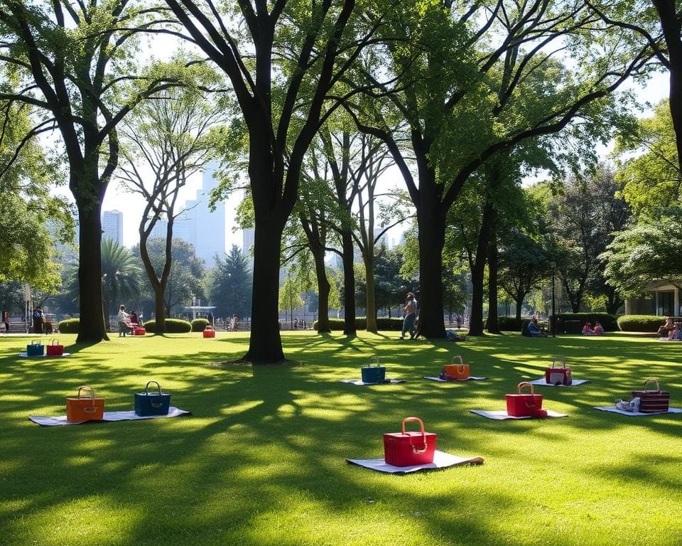 Ga picknicken in een stille groene long van de stad