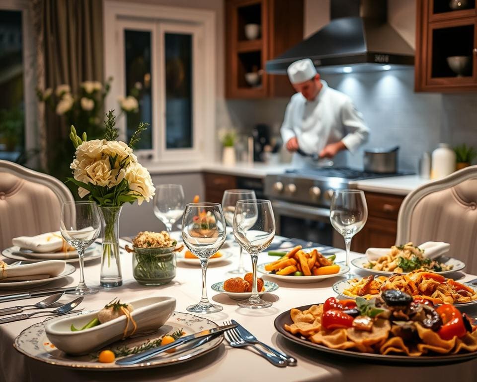 Laat je verrassen door een diner aan huis van een chef-kok