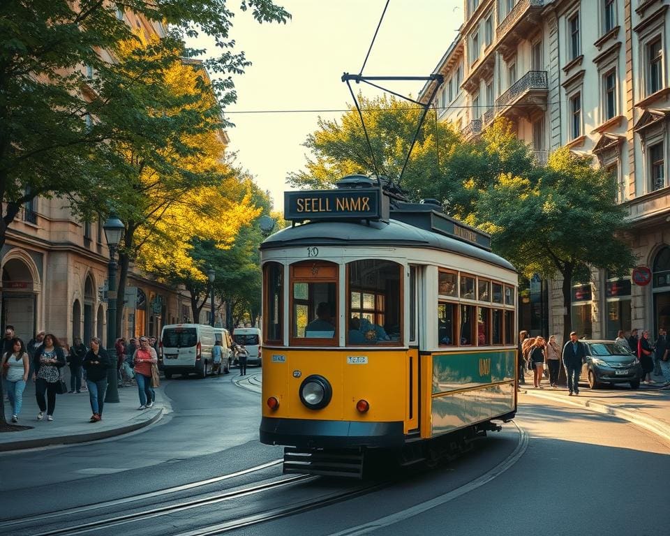 Maak een ritje met een oude tram door de stad