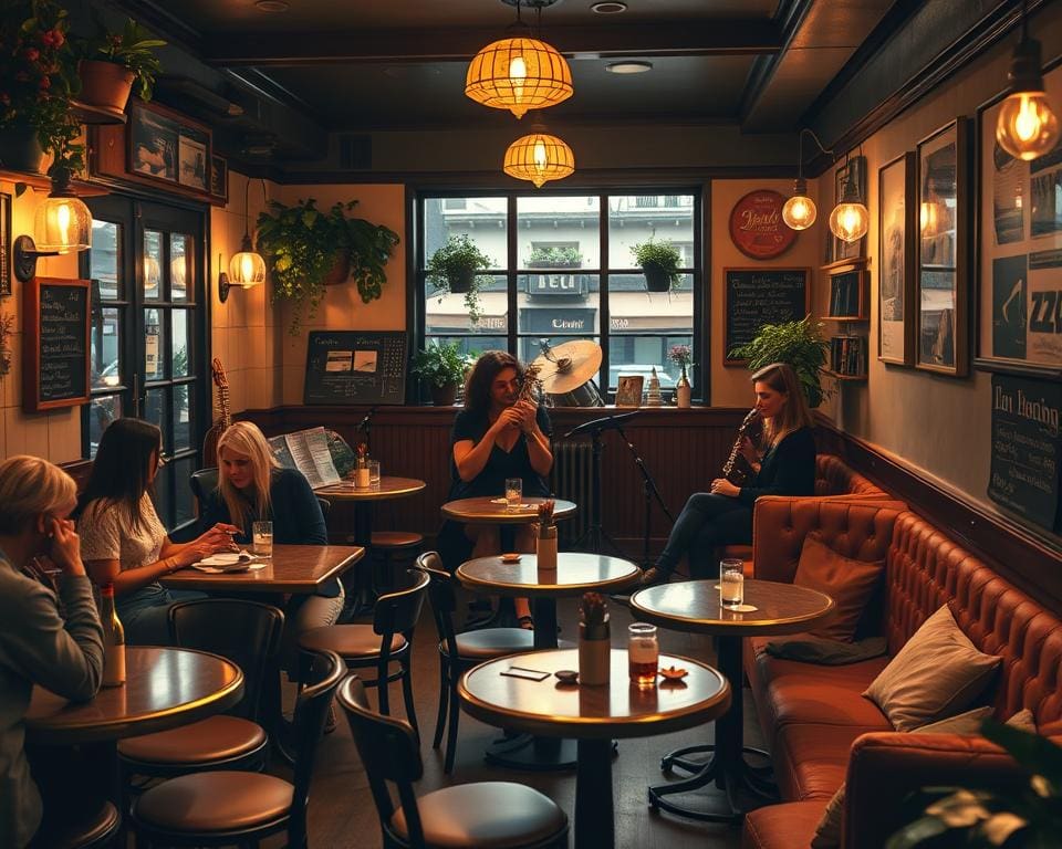 Ontdek een schattig café met live jazzmuziek