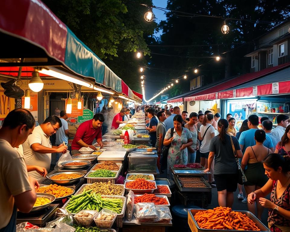 Proef je weg door een weekendmarkt met streetfood