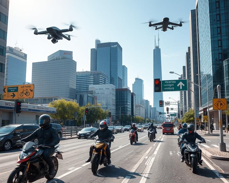 Stedelijke motorfiets veiligheidsoplossingen