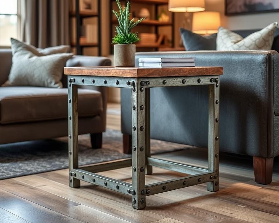 Industriële sidetable: een robuuste toevoeging aan je woonkamer