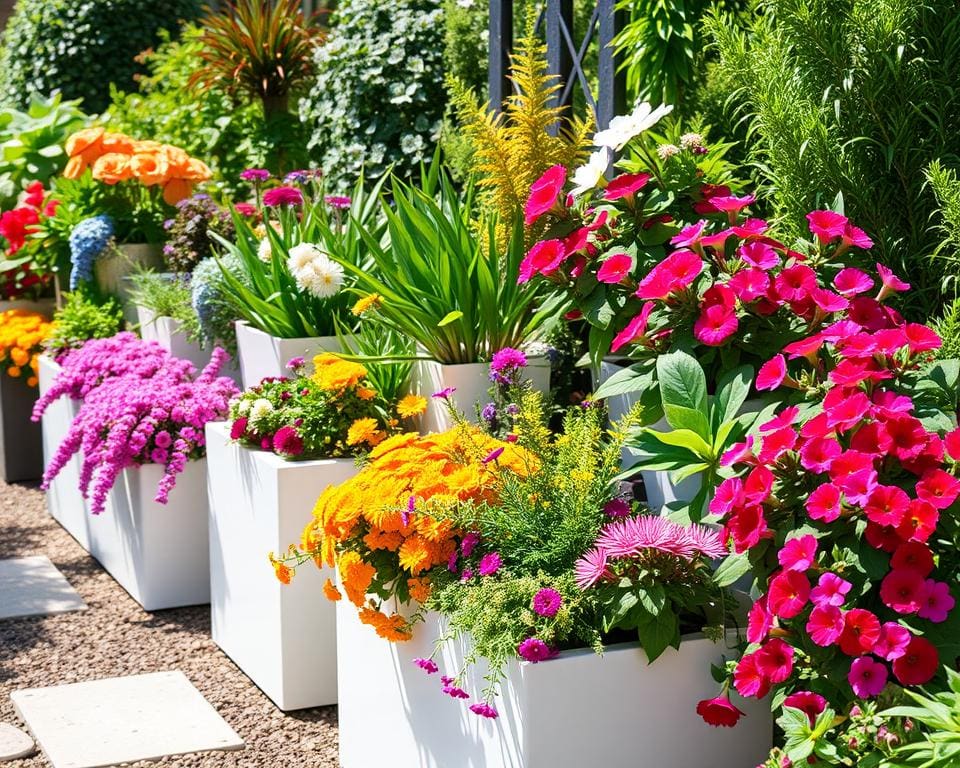 Plantenbakken voor een levendige tuin