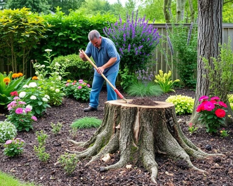 Boomstronken verwijderen zonder schade aan de tuin