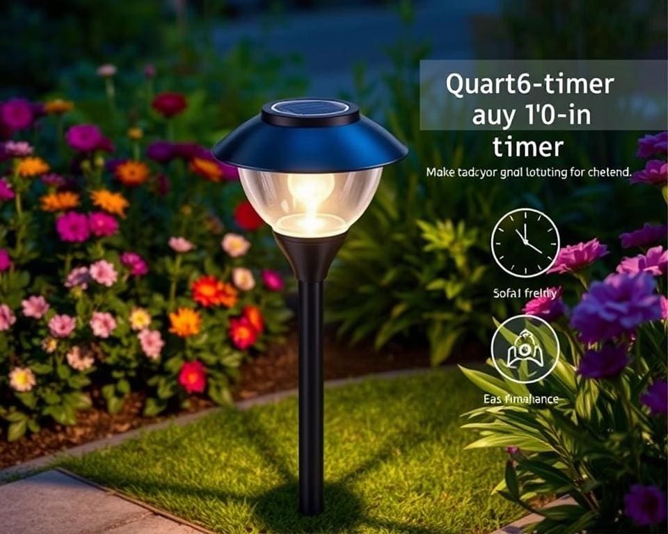 tuinlamp op zonne-energie met timer